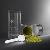 Ceremonial matcha tea leaves finely ground for traditional Japanese tea ceremonies, emphasizing quality and flavor.